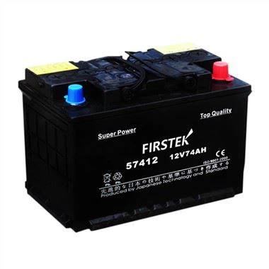 57412 12V 74AH DIN74 þurrhlaðinn bílrafhlaða